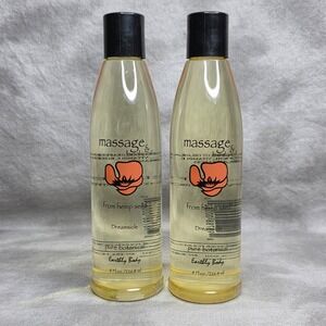 (X2) Earthly Body Hemp Seed Massage & Body Oil, 8oz, Dreamsicle